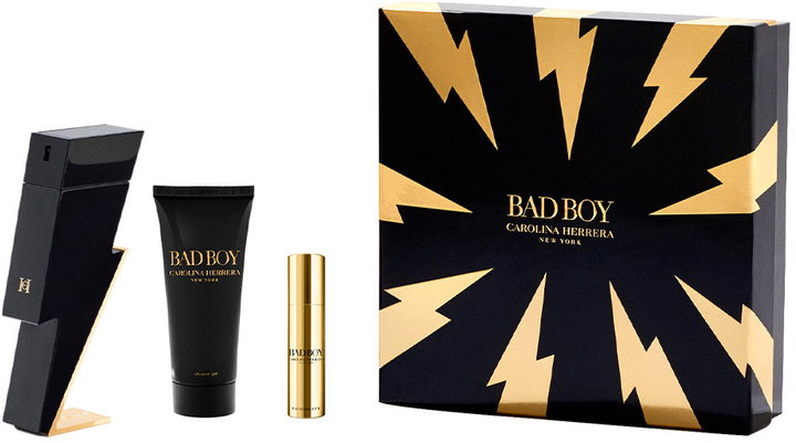 Zestaw męski Carolina Herrera Bad Boy Woda toaletowa 100 ml + Żel pod prysznic 100 ml + Miniatura Woda toaletowa 10 ml (8411061994412) - obraz 1