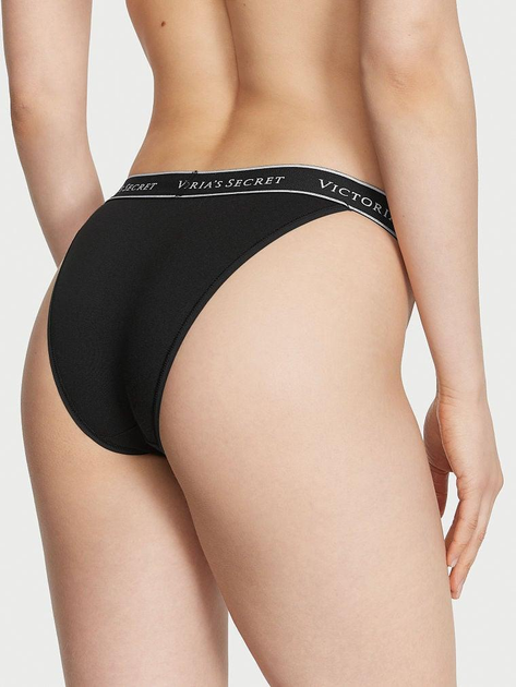 Трусики бикини женские хлопковые Victoria's Secret 26825571 S Черные (144000416148) - изображение 2