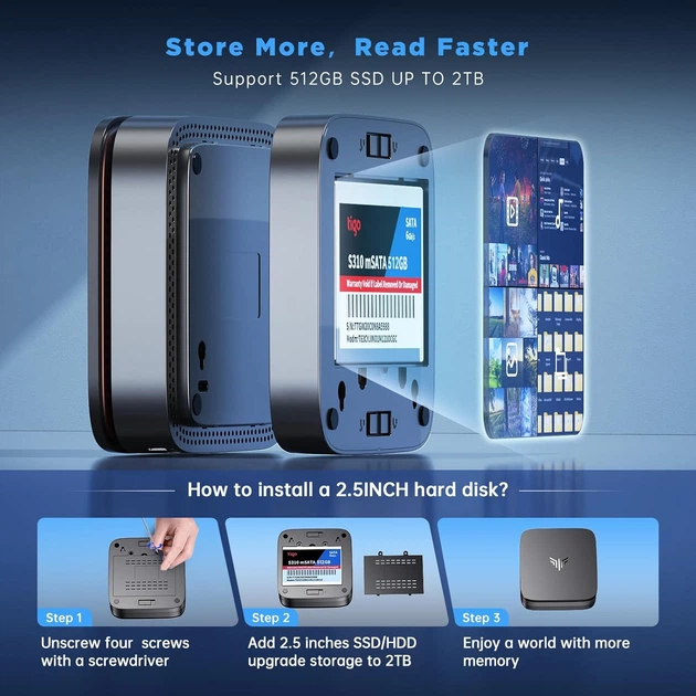 ミニPC NiPoGi AK1PLUS N100/12GB/256GB 楽天市場】【期間限定全店舗10％オフ】ミニPC n100 最新第12世代