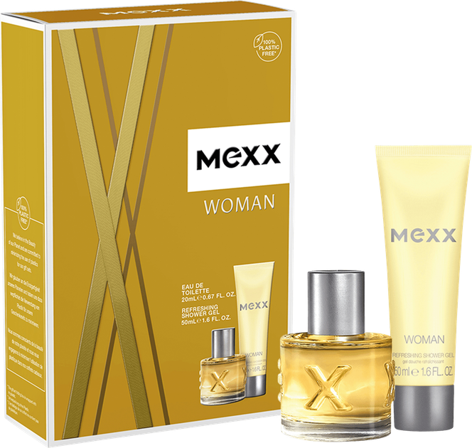 Zestaw damski Mexx Woman Miniaturka Woda toaletowa 20 ml + Żel pod prysznic 50 ml (3616303430405) - obraz 2