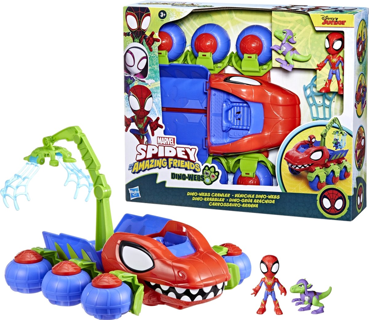 Транспорт Hasbro Marvel Spidey та його друзі Dino Webs Crawler (5010996234810) - зображення 4