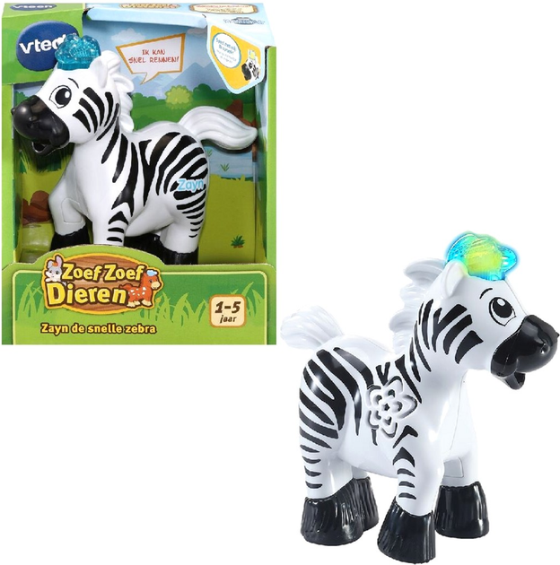 Zabawka interaktywna Vtech Zoef Zoef Animals Zayn The Quick Zebra (3417765533235) - obraz 2