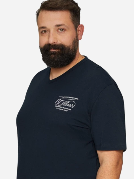 T-shirt męski bawełniany s.Oliver 10.3.16.12.130.2159055-59D1 4XL Ciemnogranatowy (4099976493455) - obraz 5