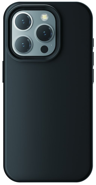 Панель 4smarts Silikon Case Cupertino для Apple iPhone 15 Pro сумісний із MagSafe Black (4252011906536) - зображення 1