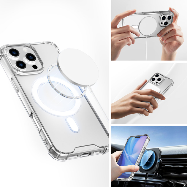 Панель 4smarts Hybrid Case Ibiza для Apple iPhone 16 Pro сумісний з MagSafe Transparent (4252011909407) - зображення 7