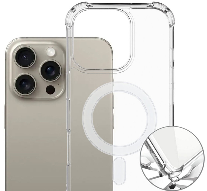 Панель 4smarts Hybrid Case Ibiza для Apple iPhone 16 Pro сумісний з MagSafe Transparent (4252011909407) - зображення 3
