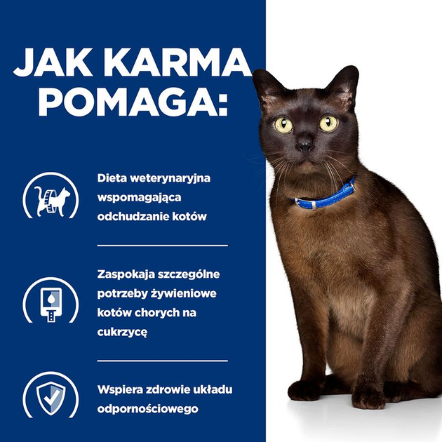 Sucha karma dla kotów Hill's Prescription Diet m/d Diabetes Care z kurczakiem 3 kg (0052742048208) - obraz 2