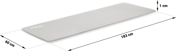 Килимок для тренувань Neo Sport 183 x 60 см 192200 сірий (5903890606145) - зображення 7