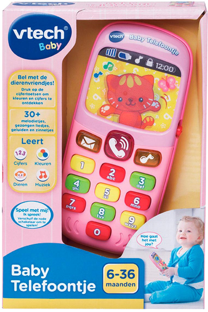 Інтерактивна іграшка VTech Baby Телефон для немовлят Рожевий (3417761381526) - зображення 2