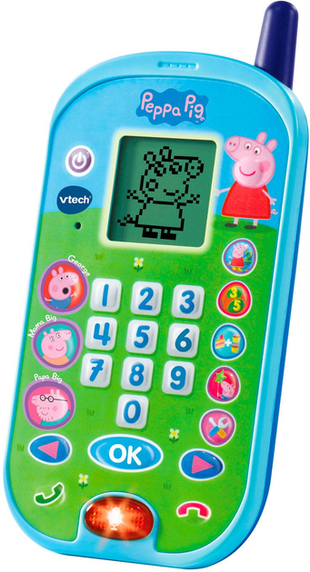 Zabawka interaktywna VTech Telefon edukacyjny Peppa Pig (3417765231230) - obraz 1