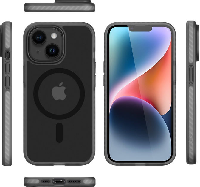 Etui Nevox StyleShell Invisio MagSafe do Apple iPhone 15 Plus Black (4250686412680) - obraz 5