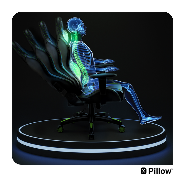 Fotel gamingowy Diablo X-One 2.0 Normal Size Black/Green (5902560337082) - obraz 13