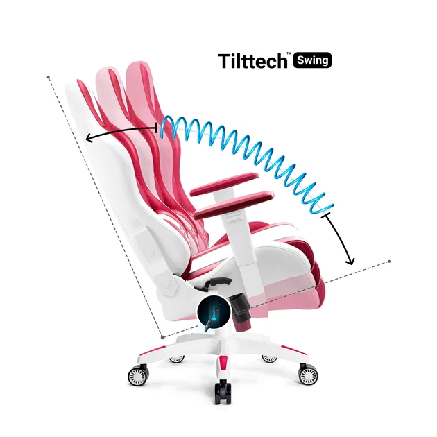 Fotel gamingowy Diablo X-One 2.0 Normal Size Candy Rose (5902560338409) - obraz 8