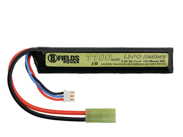 Акумулятор Li-Po 1100mAh 7,4 V 15/30C [8FIELDS] (для страйкболу) - зображення 1