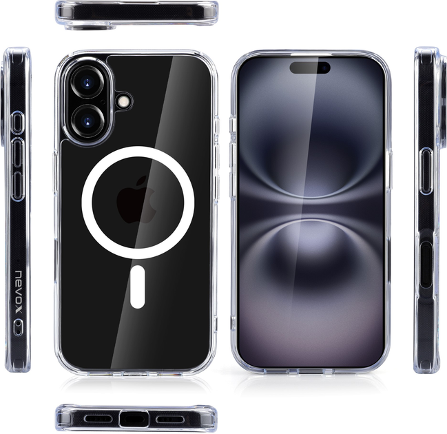 Etui Nevox StyleShell SHOCKFlex MagSafe do Apple iPhone 16 Transparent (4250686413861) - obraz 6