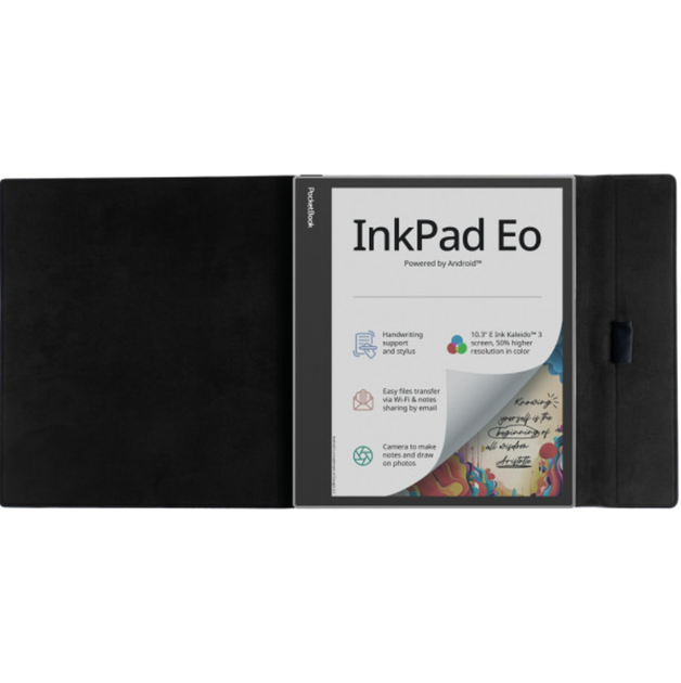 Обкладинка для електронної книги PocketBook InkPad Eo Flip Cover Black (FL-1042-BK-WW) - Фото 5 Обкладинка для електронної книги PocketBook InkPad Eo Flip Cover Black (FL-1042-BK-WW) - зображення 5
