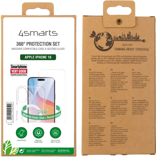 Zestaw 4smarts 360° Premium Starter Set do Apple iPhone 16 (4252011909520) - obraz 3