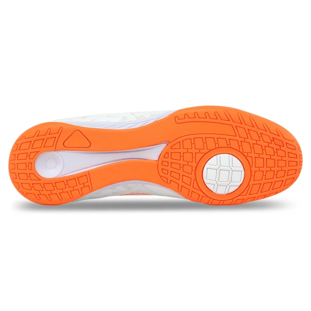 Футзалки взуття для міні-футболу розмір 44 DIFENO 230465-1 WHITE/R.ORANGE (верх-PU, білий-оранжевий) - зображення 2