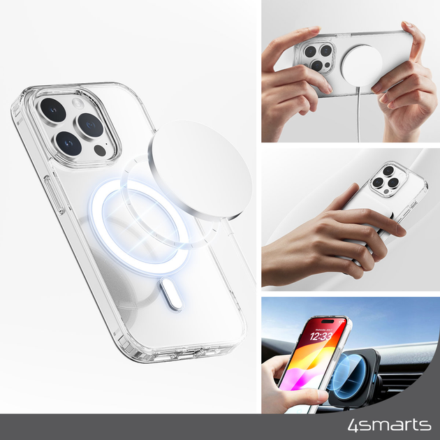 Комплект панель + скло 4smarts 360° Premium Protection Set для Apple iPhone 15 Pro сумісний з MagSafe Transparent (4252011906772) - зображення 5