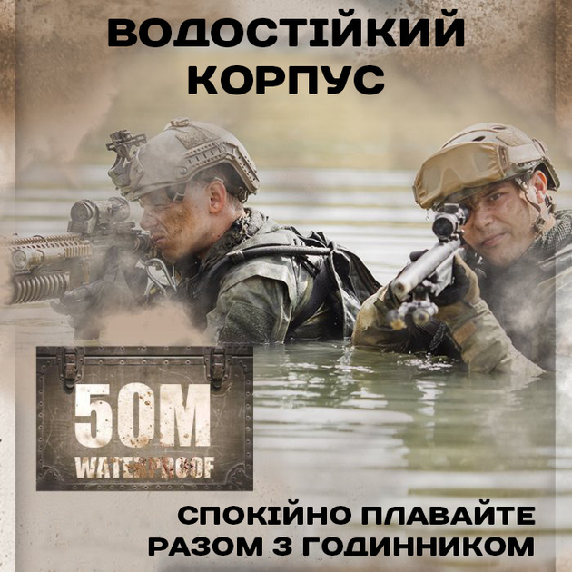 Мужские часы North Edge Desert 5BAR с компасом - изображение 9