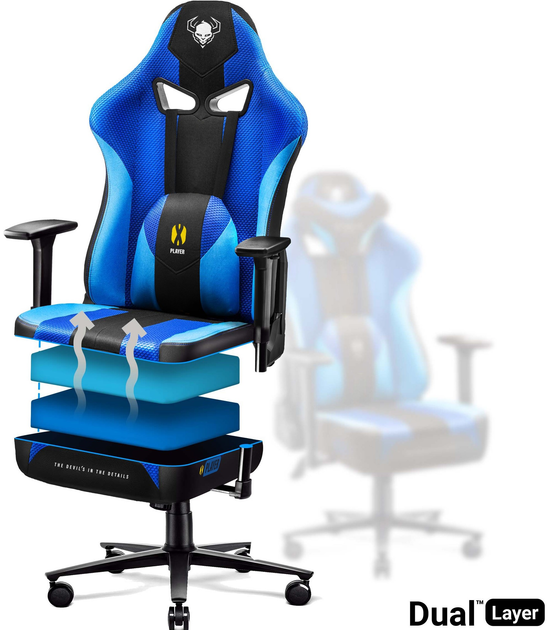 Ігрове крісло Diablo X-Player 2.0 Normal Size Frost Black (5902560339222) - зображення 4