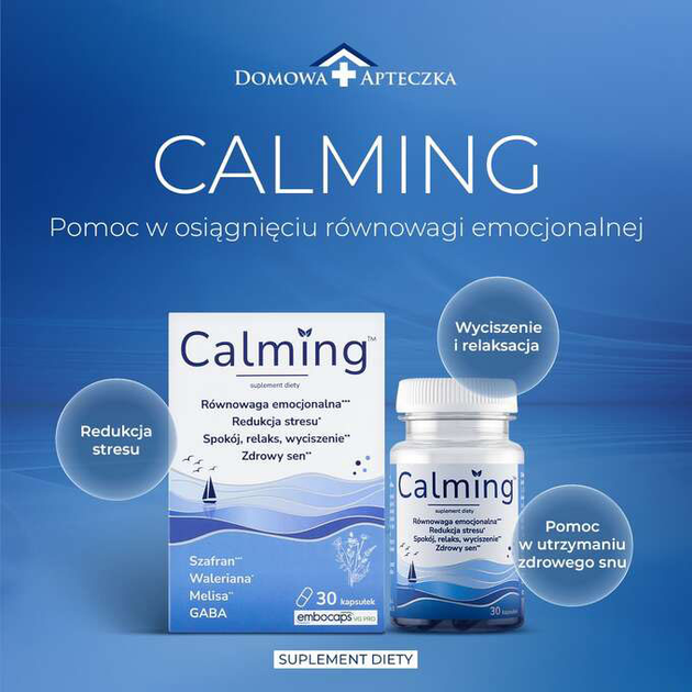 Naturalny suplement diety Domowa Apteczka Calming 30 kapsułek (5906058146118) - obraz 8