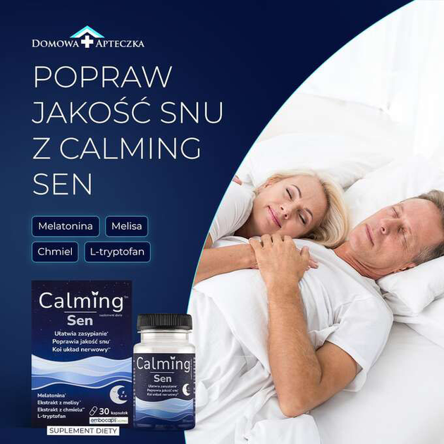 Naturalny suplement diety Domowa Apteczka Calming Sen 30 kapsułek (5906058146125) - obraz 8