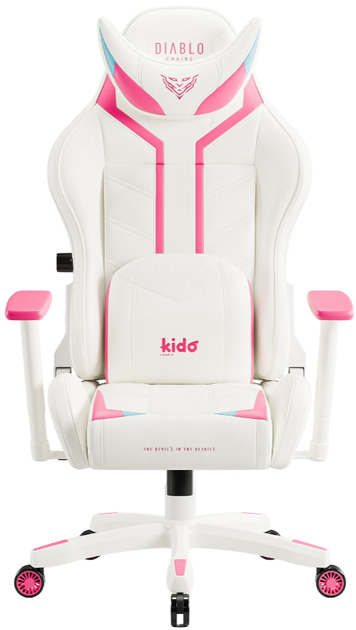 Ігрове крісло Diablo X-Ray 2.0 Kido White/Pink (5902560339093) - зображення 1