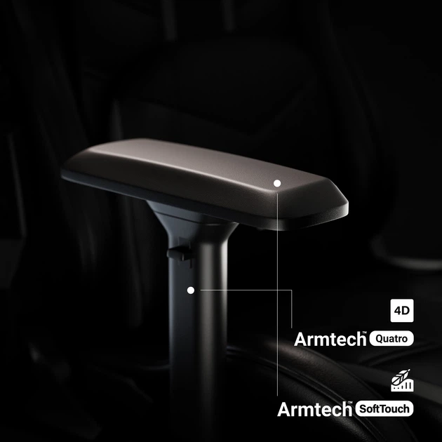 Fotel gamingowy Diablo Chairs X-Starter LED RGB Black (5904405576342) - obraz 8