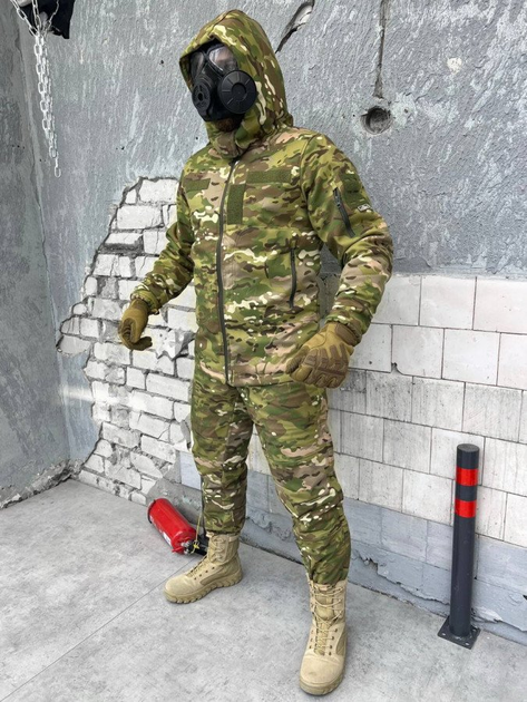 Тактичний костюм з водовідштовхувальною плащівкою та утеплювачем синтепон Multicam XXL - зображення 2