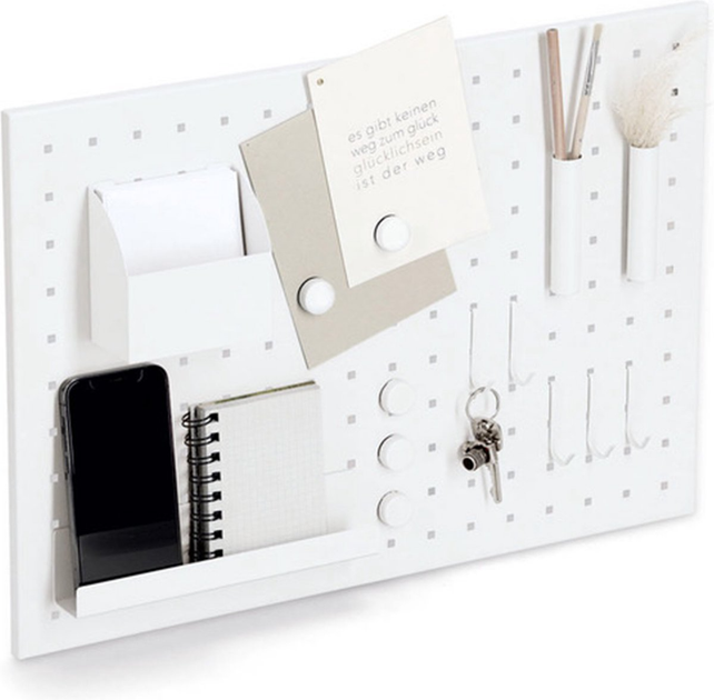 Metalowa tablica moodboard Zeller 50 x 35 cm Biała (4003368111384) - obraz 4
