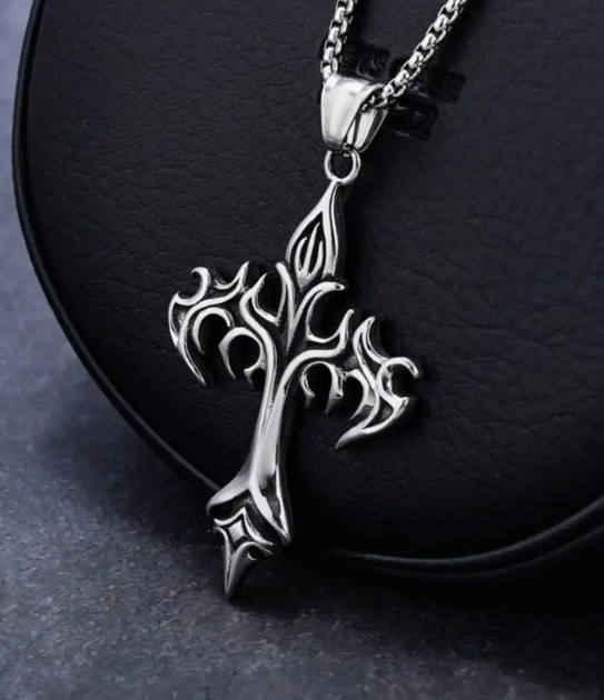 Цепочка Fashion Jewerly с масивным крестом в готическом панк стиле огняной крест для мужчин для женщин (SVS) - Фото 3 Цепочка Fashion Jewerly с масивным крестом в готическом панк стиле огняной крест для мужчин для женщин (SVS) - изображение 3