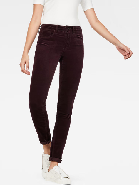 Джинсы Slim Fit женские G-Star RAW D10406-9395-9182 W25L32 Бордовые ...