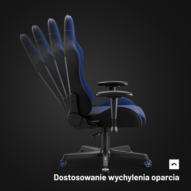 Fotel gamingowy Diablo X-Starter Navy Blue (5904405576328) - obraz 7