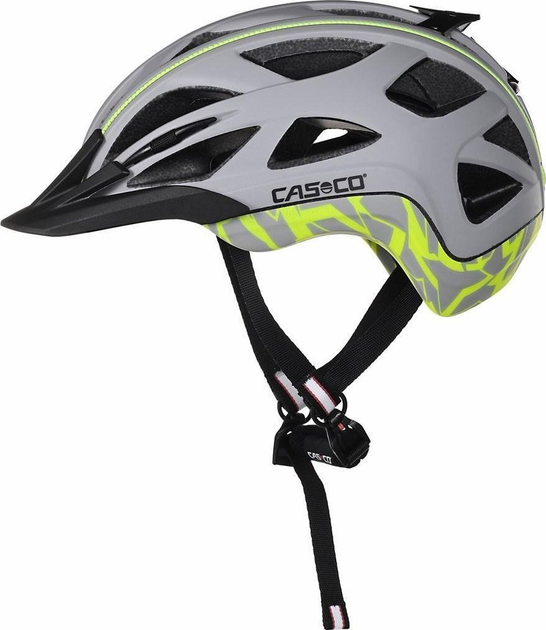 Kask rowerowy Casco Activ2 Srebrny-Neon L 58-62 cm (4031381010261) - obraz 1