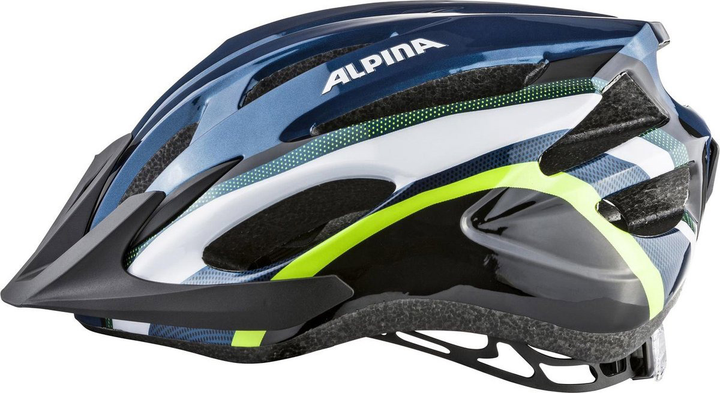 Велосипедний шолом Alpina MTB17 Dark Blue-Neon 54-58 см (4003692287816) - зображення 2