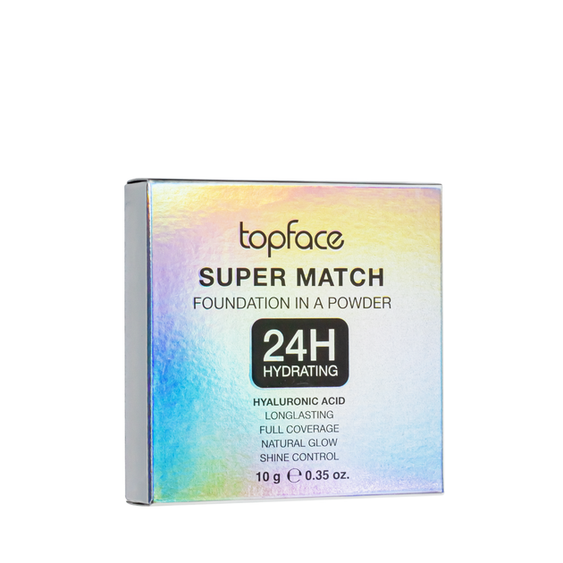 Пудра для лица topface Super Match Foundation компактная увлажняющая 10 г (PT269), 08 Tan Natural/Натуральный загар - изображение 5