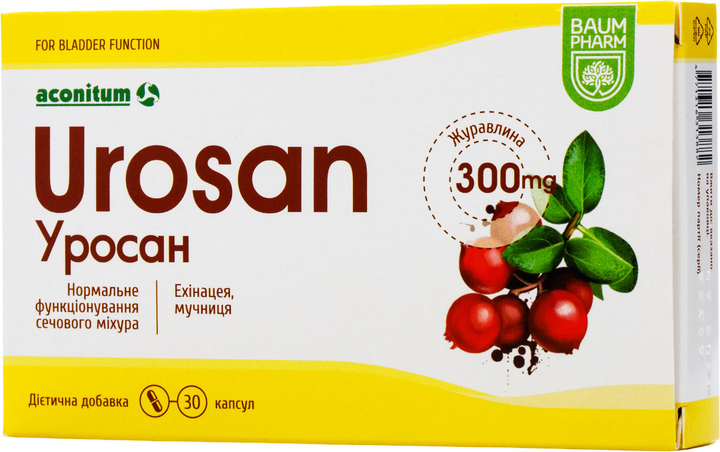 Уросан Baum Pharm капсули для сечовивідних шляхів №30 (4771316313882) - зображення 1