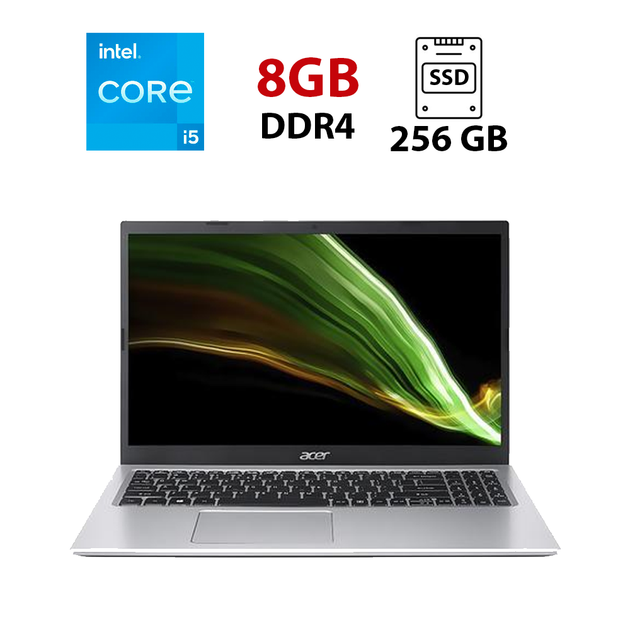 Ультрабук Б-клас Acer Aspire A315-59-53ER / 15.6" (1920x1080) IPS / Intel Core i5-1235U (10 (12) ядер по 3.3 - 4.4 GHz) / 8 GB DDR4 / 256 GB SSD / Intel Intel Iris Xe Graphics / WebCam б/в - Фото 1 Ультрабук Б-клас Acer Aspire A315-59-53ER / 15.6" (1920x1080) IPS / Intel Core i5-1235U (10 (12) ядер по 3.3 - 4.4 GHz) / 8 GB DDR4 / 256 GB SSD / Intel Intel Iris Xe Graphics / WebCam б/в - зображення 1