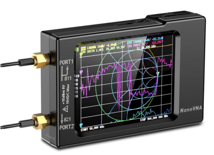 Широкополосный приемник NanoVNA-H v3.6, 10кГц-1,5ГГц SDR MF HF VHF UHF, HW, сенсорный экран 2,8" - изображение 2