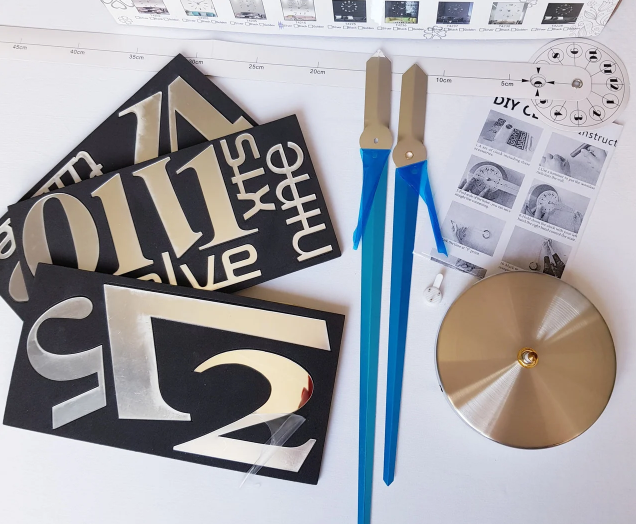 Годинники настінні 3D наклейки "DIY CLOCK" від 60 до 90см Silver (ZH520-S) - зображення 5