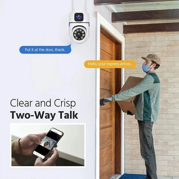 Поворотная уличная камера Dual Lens E10 Wi-Fi, с двумя объективами - изображение 7