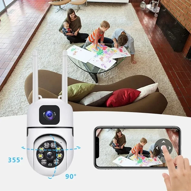 Поворотная уличная камера Dual Lens E10 Wi-Fi, с двумя объективами - изображение 9