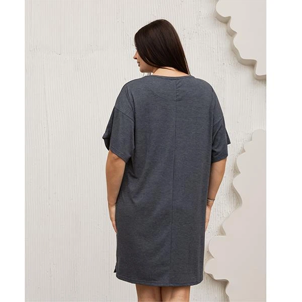 Туника женская вискоза 2XL темно-синяя 18296 - Фото 6 Туника женская вискоза 2XL темно-синяя 18296 - изображение 6
