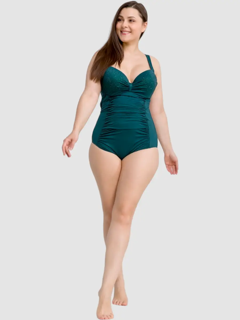Купальник злитий Sisianna 77452 смарагдовий 50 (XXL) повнота грудей 3C; стегна 107-110 см - зображення 3