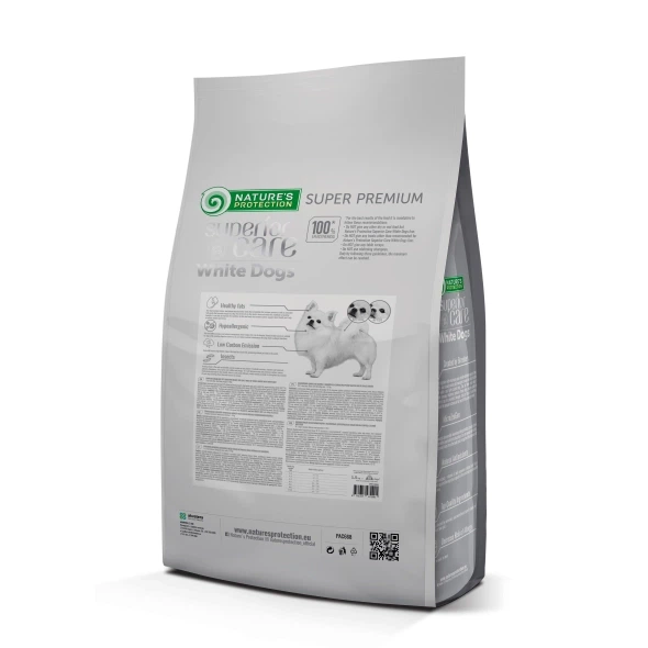 Сухий беззерновий корм Nature's Protection Superior Care White Dogs Grain Free with Insect Adult Small Breeds (NPSC47299) з протеїнами комах для дорослих собак малих порід з білою шерстю, 1.5 кг - Фото 2 Сухий беззерновий корм Nature's Protection Superior Care White Dogs Grain Free with Insect Adult Small Breeds (NPSC47299) з протеїнами комах для дорослих собак малих порід з білою шерстю, 1.5 кг - изображение 2