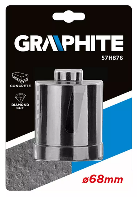Otwornica diamentowa Graphite 68 x 10 x 75 mm 57H876 (5902062578761) - obraz 6
