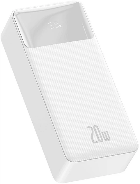 Powerbank Baseus Bipow Digital Display Overseas 20W 30000 mAh White (PPBD050402) - obraz 2