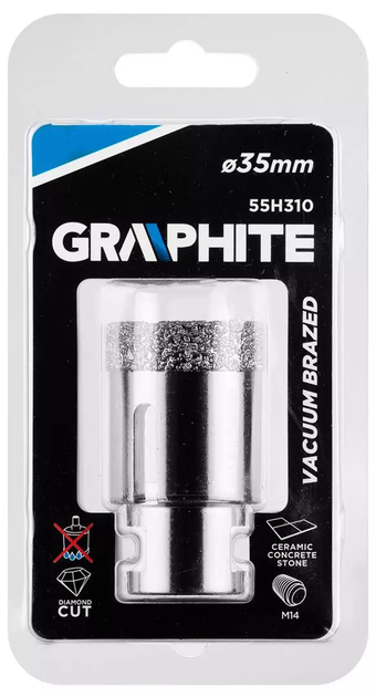 Otwornica diamentowa Graphite 35 mm M14 55H310 (5902062509321) - obraz 2