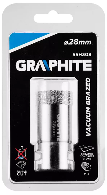 Otwornica diamentowa Graphite 28 mm M14 55H308 (5902062509307) - obraz 2